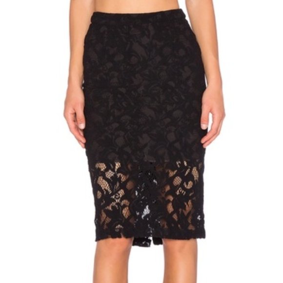 Parker Dresses & Skirts - PARKER Lace Sandia pencil Skirt black Sz 8